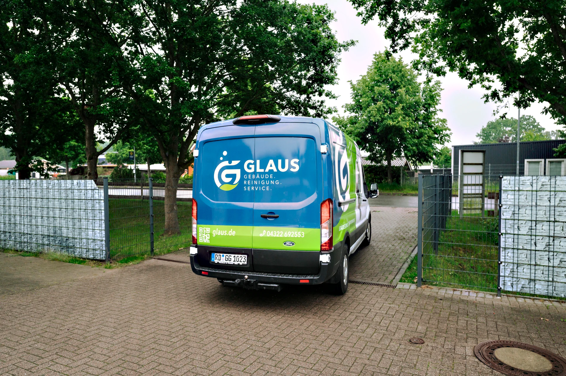 Bedruckter Transporter von Hinten